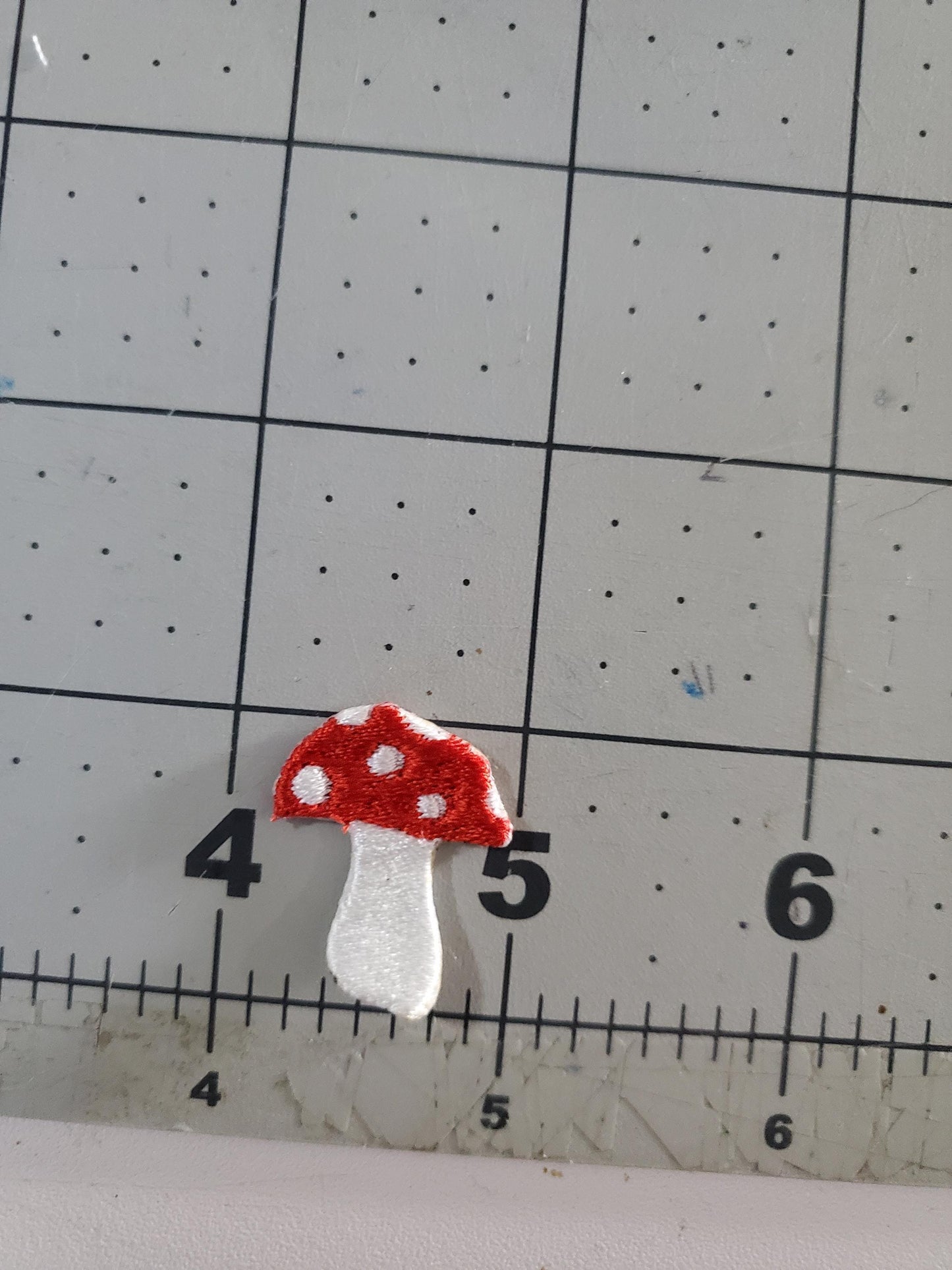 Mini mushroom patch, iron on, sew on embroidered patch