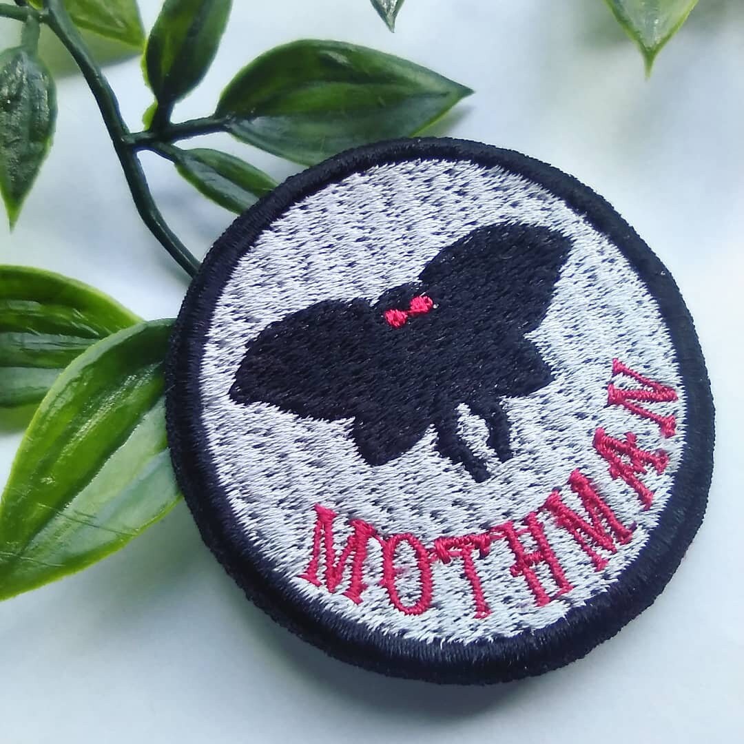 Mothman cryptid iron on sew on patch