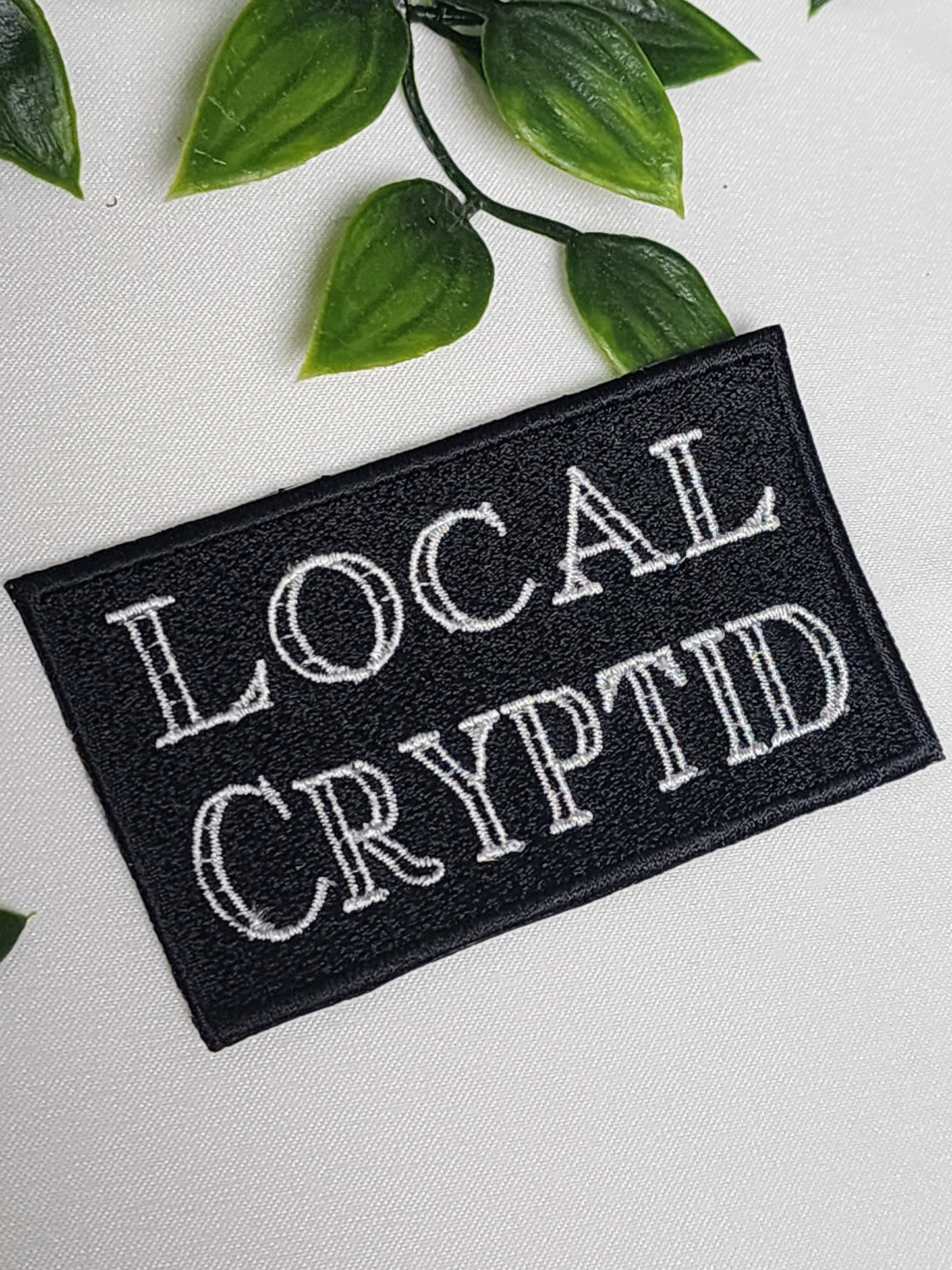 local cryptid iron on sew on patch, cryptidcore