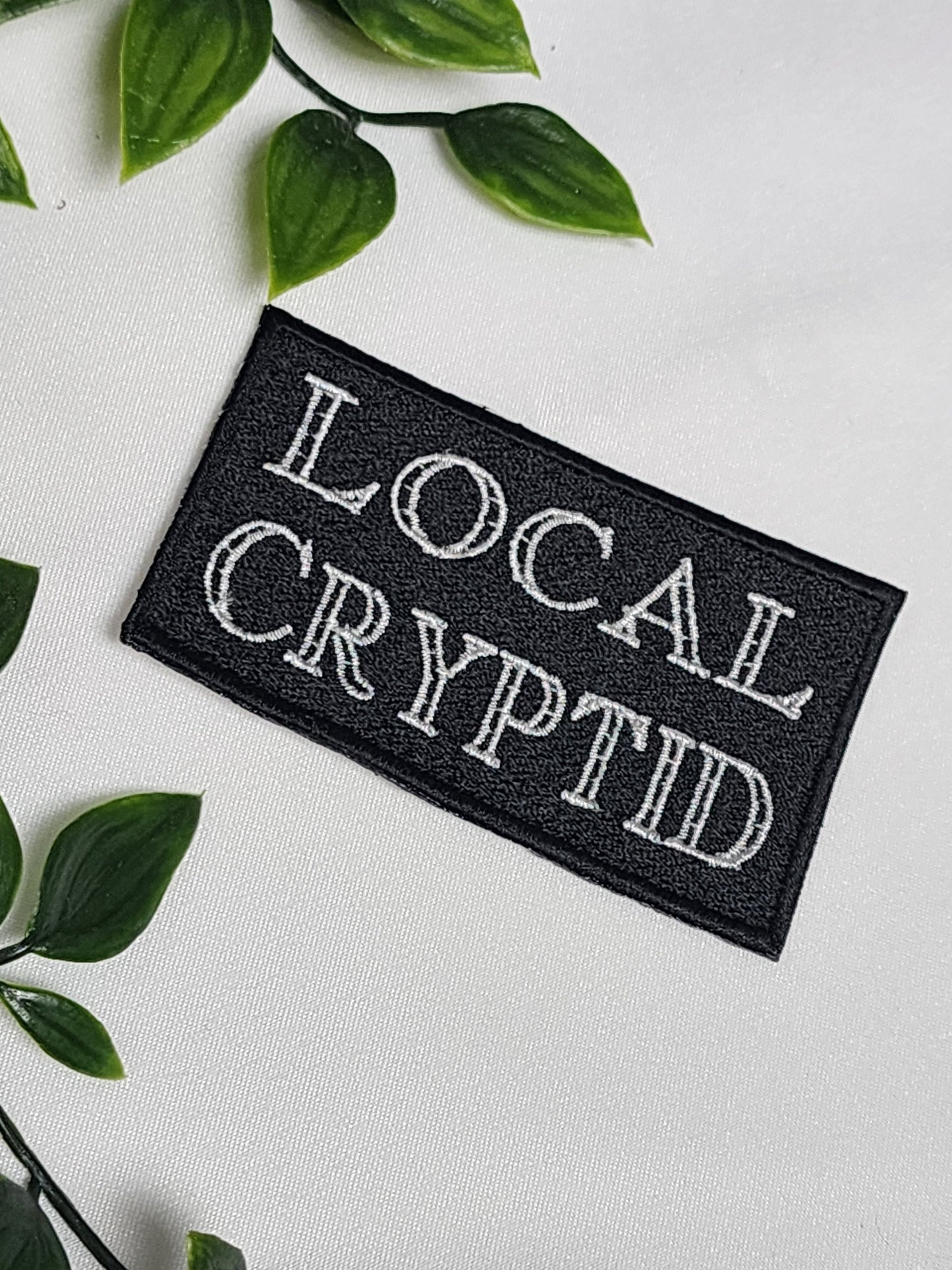 local cryptid iron on sew on patch, cryptidcore