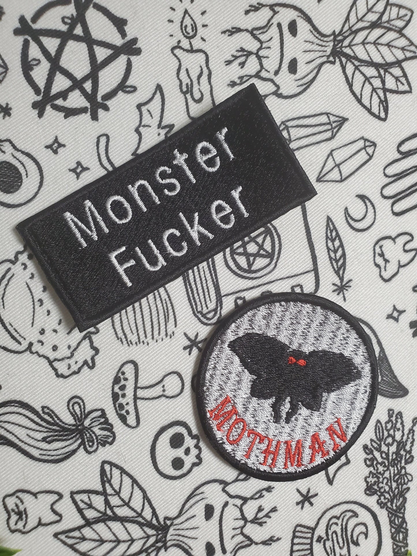 monster f*cker lover iron on sew on patch embroidered