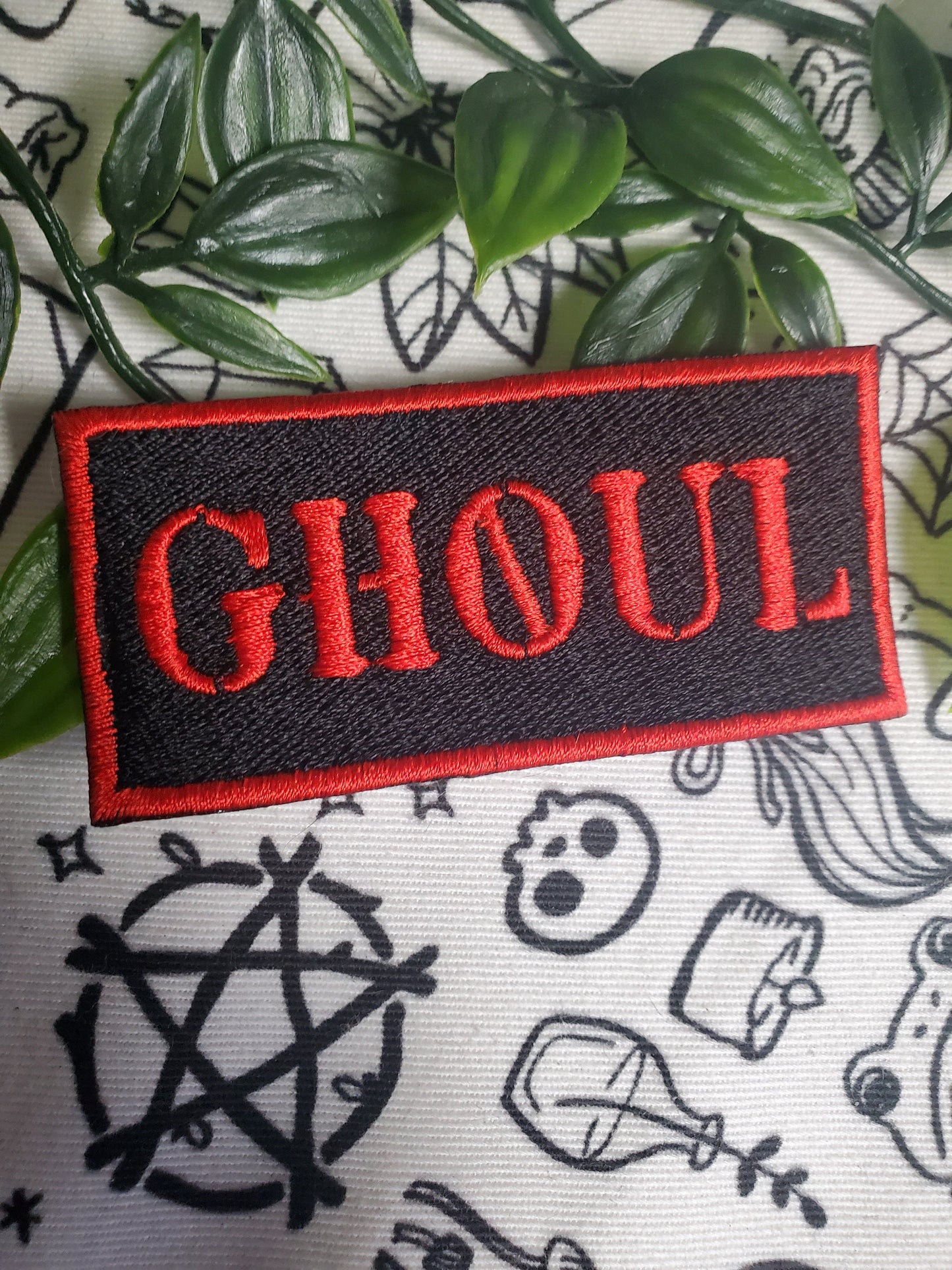 Ghoul patch iron on sew on patch, embroidered patch
