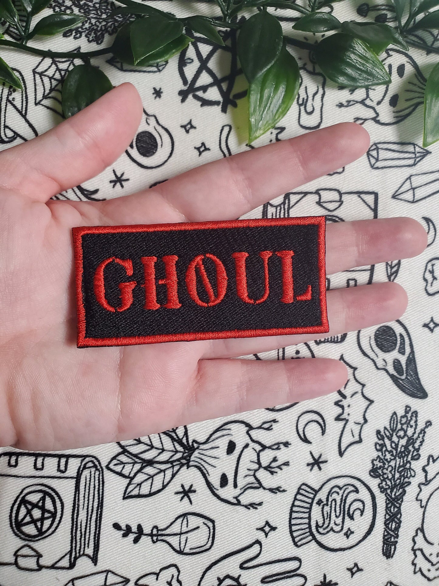 Ghoul patch iron on sew on patch, embroidered patch