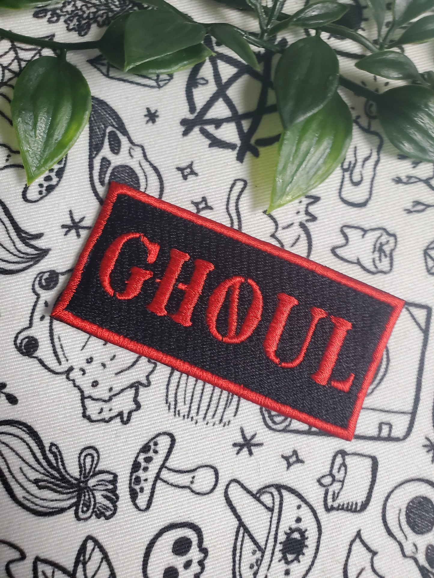 Ghoul patch iron on sew on patch, embroidered patch