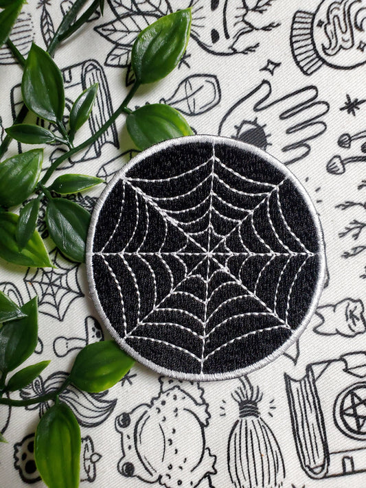 Spiderweb iron on sew on patch