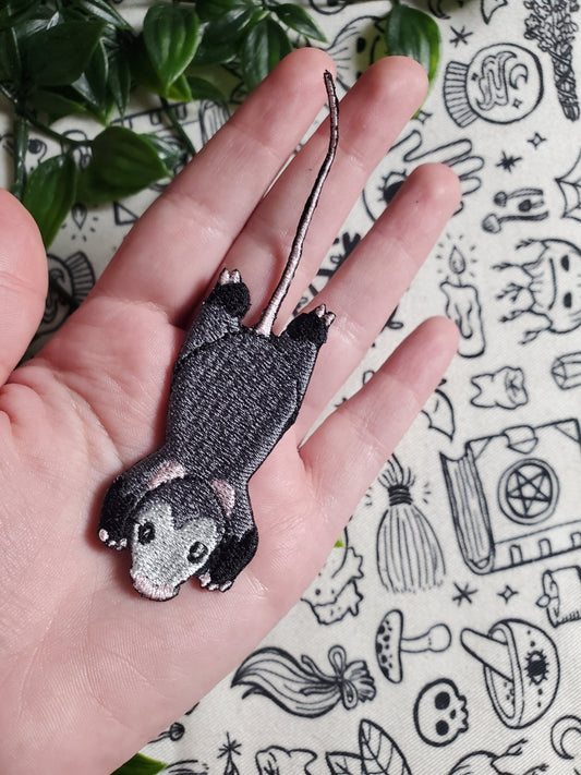 Opossum possum iron on patch embroidered patch