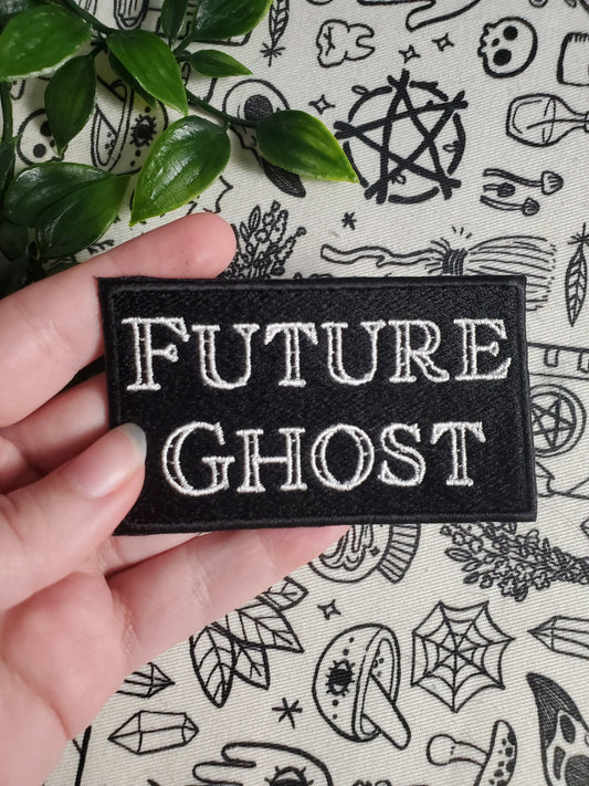 Future ghost iron on sew on patch, goth patch