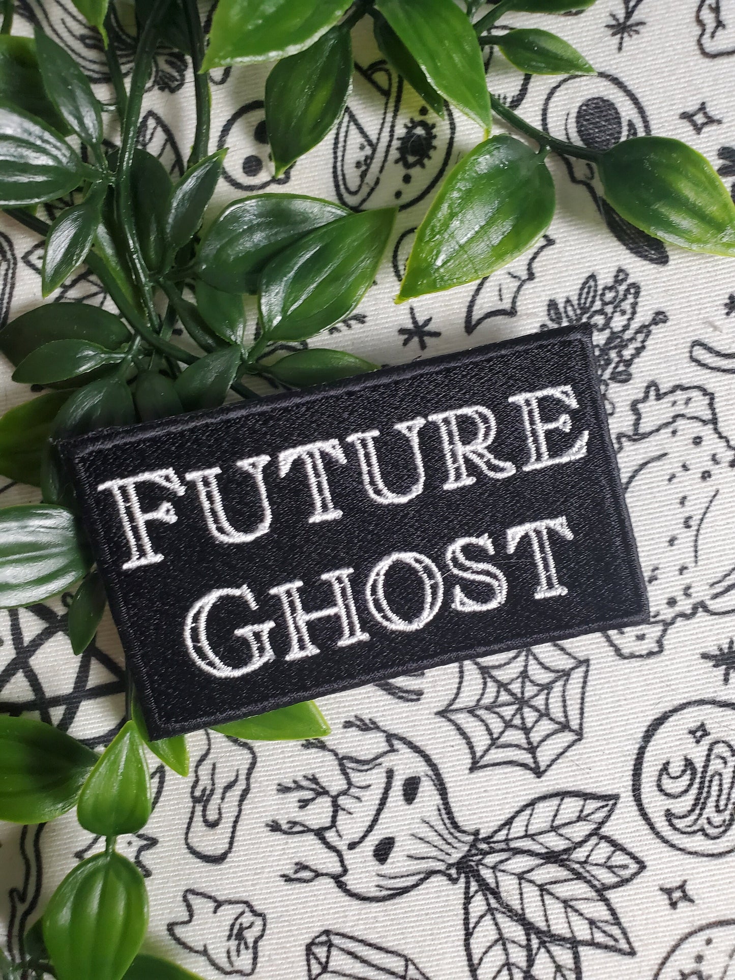 Future ghost iron on sew on patch, goth patch