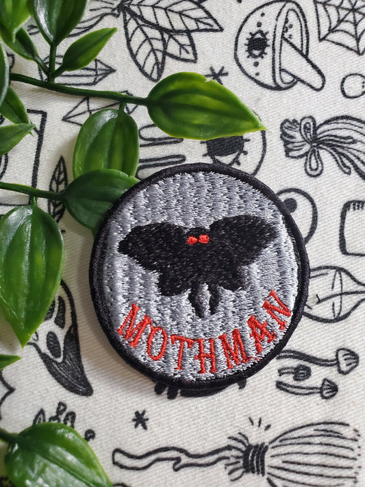 Mothman cryptid iron on sew on patch