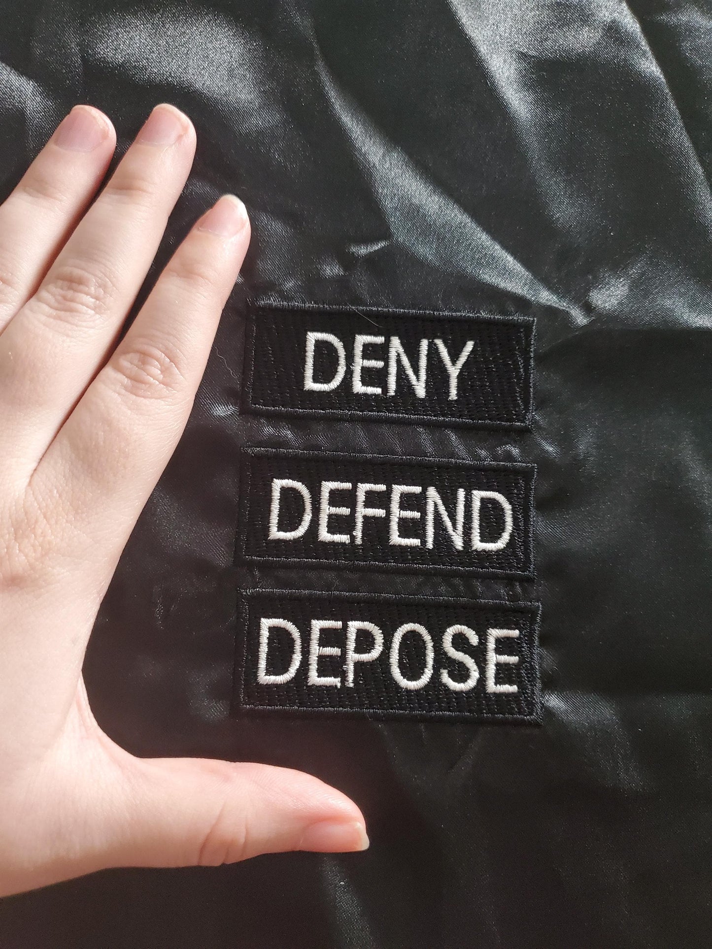 Set of 3 Iron on, sew on patches, embroidered patches