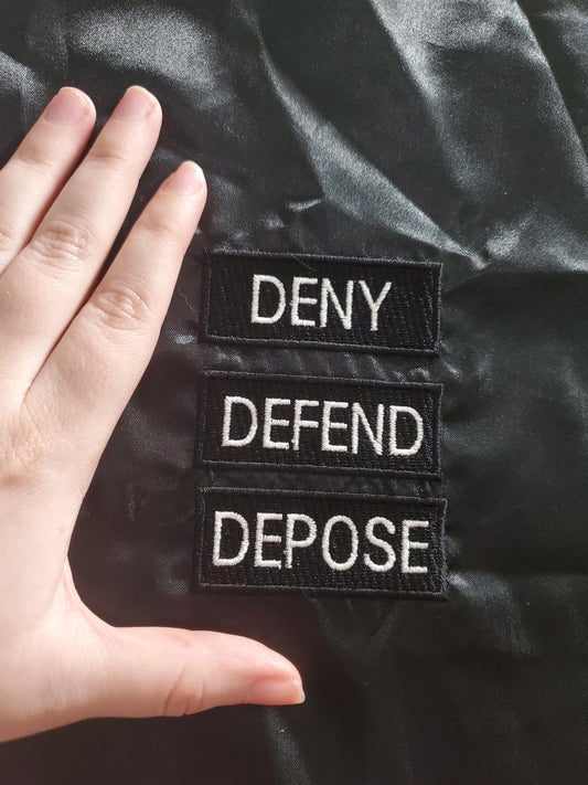 Set of 3 Iron on, sew on patches, embroidered patches